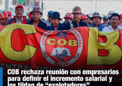 | #Economía La dirigencia nacional de la COB evaluará cada uno de los…