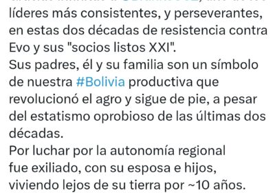 | 𝐓𝐔𝐓𝐎 𝐀𝐆𝐑𝐀𝐃𝐄𝐂𝐄 𝐄𝐋 𝐀𝐏𝐎𝐘𝐎 𝐃𝐄 𝐌𝐀𝐑𝐈𝐍𝐊𝐎𝐕𝐈𝐂 El precandidato Tuto Quiroga destacó el…