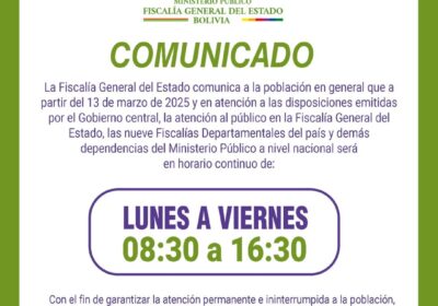 | La Fiscalía General del Estado comunica que a partir de este jueves…