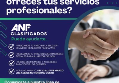 Clasificados | 𝐀𝐍𝐅 𝐂𝐥𝐚𝐬𝐢𝐟𝐢𝐜𝐚𝐝𝐨𝐬 abre un espacio en el que podrás publicar tus anuncios…