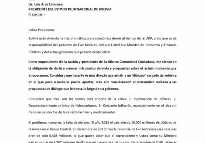| El expresidente Carlos Mesa informa que no asistirá al diálogo convocado por…