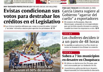 Buenos días, estimados seguidores. Les presentamos la #portada de nuestra edición impresa de hoy,…