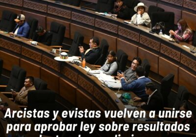 Las dos facciones del MAS y opositores alcanzaron la mayoría para aprobar y remitir…