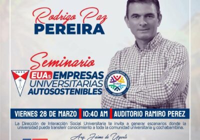 Este viernes 28 de marzo, a las 10:40, participaré en el Seminario Empresas Universitarias…