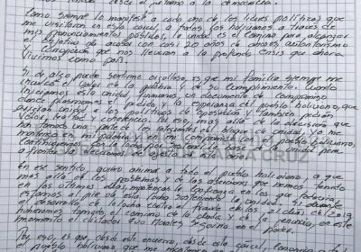 A todo el pueblo boliviano: En este momento de incertidumbre, el país necesita que…