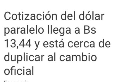 El precio del dólar “paralelo” está por duplicar al oficial, al igual que muchos…