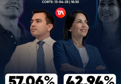 🇪🇨 | ELECCIONES ECUADOR 2025: Con el 27,2% de actas contabilizadas, el escrutinio va…