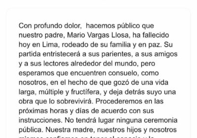 Partió hoy uno de las figuras más importantes de la historia. Adiós querido Mario.…