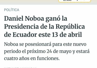 ¡Felicidades @DanielNoboaOk! La libertad y democracia regional están en las mejores manos en #Ecuador.…