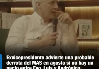 #GrupoFides | #ANF #Política Linera consideró que la única salida ante un posible debacle…