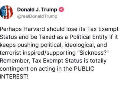 🇺🇸 | «LO ÚLTIMO: “¿Tal vez Harvard debería perder su estatus de exención de…