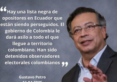 🇨🇴🇪🇨 | El presidente de Colombia, Gustavo Petro, dice que le dará asilo a…