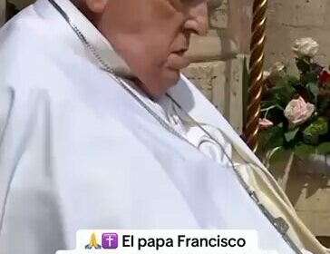 La última aparición del Papa fue ayer ante personas