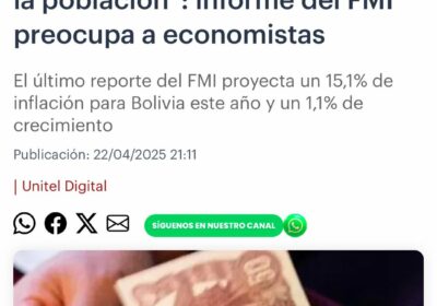 La pobreza se está convirtiendo en hambre para muchos hogares bolivianos. Y el masismo,…