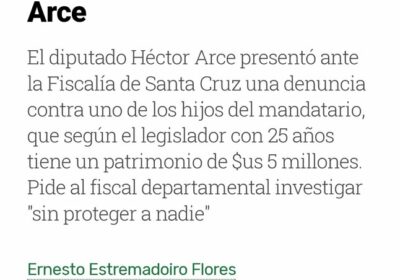 Es muy triste observar en el país, el grado de corrupción de los familiares…