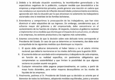 #GrupoFides | #ANF La Confederación de Empresarios Privados de Bolivia (CEPB) pide al Gobierno…