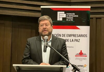 Hoy me reuní con la Federación de Empresarios Privados de La Paz. Les expliqué…