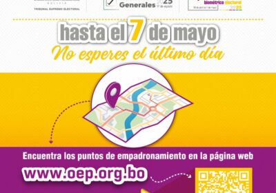 Mensaje del #TSE Encuentra los puntos de empadronamiento en la página #EleccionesGenerales2025 #EmpadronamientoMasivo