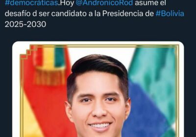 #ultimo Andrónico Todrigues acepta ir de candidato a las elecciones para la presidencia