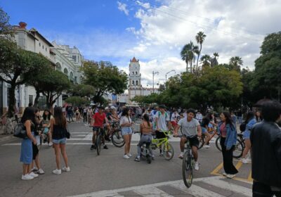Sucre vivió este domingo el primer Día del Peatón y el Ciclista del año…