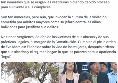 #GrupoFides | #ANF La expresidenta Jeanine Añez criticó a los abogados de Evo Morales…