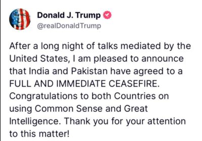 🇺🇸🇮🇳🇵🇰 | ÚLTIMA HORA: DONALD TRUMP DICE QUE INDIA Y PAKISTÁN ACORDARON UN ALTO…