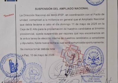 #GrupoFides | #ANF La Dirección Nacional del MAS-IPSP, en coordinación con el Pacto de…