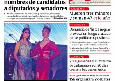Buenos días, estimados seguidores. Les presentamos la #portada de nuestra edición impresa de hoy,…