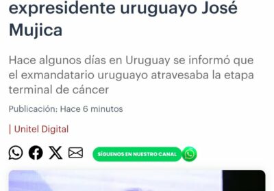 Paz en la tumba de un líder austero, decente, sin rencores, ni odios. Mujica…