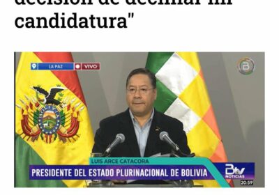 Arce sale de la competencia electoral como el peor presidente de la historia. El…