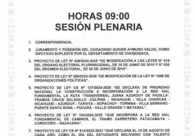 Sorpresivamente este miércoles se convoca a Sesión en Diputados para este jueves para tratar…