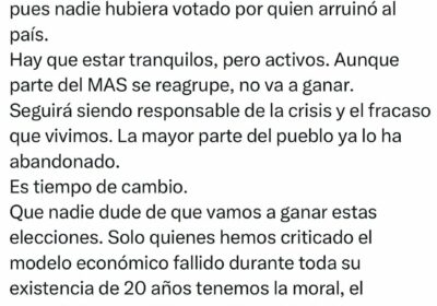 Samuel Doria Medina califica de “sensata” la declinación a la postulación del Presidente Luis…