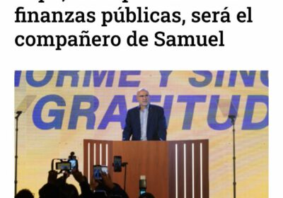 El BINOMIO DE LA RESPONSABILIDAD Recibo con mucho entusiasmo y esperanza la designación de…