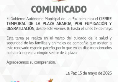 Los evistas no podrán entrar a la plaza Abaroa, donde está la sede del…