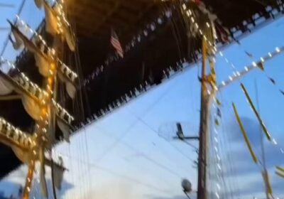 🇲🇽🇺🇸 | Imágenes impactantes de la colisión del buque mexicano contra el puente de…