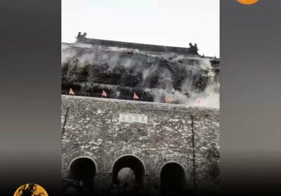 🇨🇳 | Se desploma el techo de la Torre del Tambor de Fengyang, una…