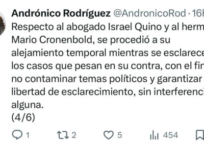 ¿Qué sabe Andrónico? Andrónico anunció el “alejamiento temporal” de Mario Cronenbold, su jefe de…