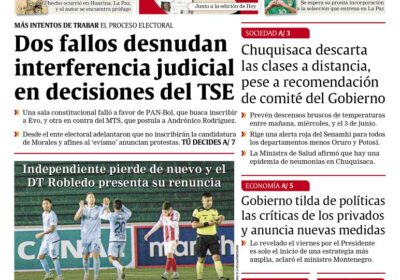 Buenos días, estimados seguidores. Les presentamos la #portada de nuestra edición impresa de hoy,…