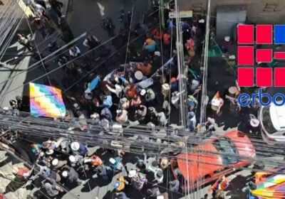 Así pasó la marcha ‘evista’ de este miércoles alrededor de la plaza Murillo. Protestan…
