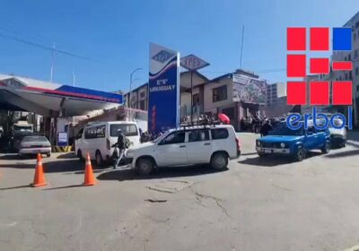 Situación de la fila de combustible la mañana de este jueves en la avenida…