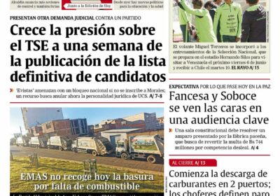 Buenos días, estimados seguidores. Les presentamos la #portada de nuestra edición impresa de hoy,…