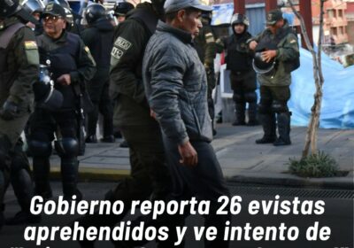 Durante la movilización de seguidores de Evo Morales en La Paz se secuestraron explosivos…