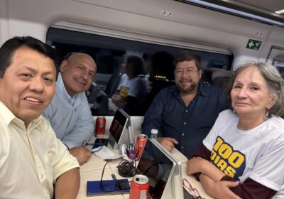 Volviendo a Madrid, después de viajar más de kilómetros, junto a Gloria Ardaya, Félix…