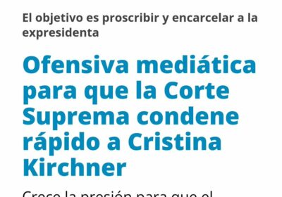 Denunciamos una nueva ofensiva judicial y política contra la hermana @CFKArgentina. Así como el…