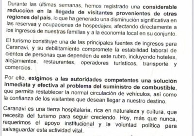 Hoteleria cae y preocupa. El primer ejemplo es Caranavi (Yungas de La Paz) que…