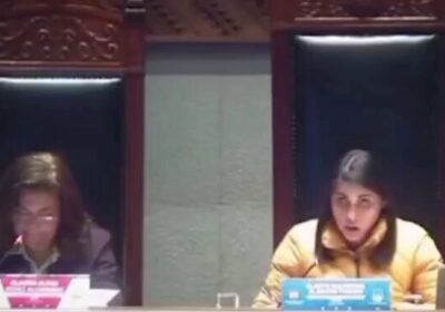 La senadora Claudia Eguez sufrió una descompensación y se desmayó en la sesión del…