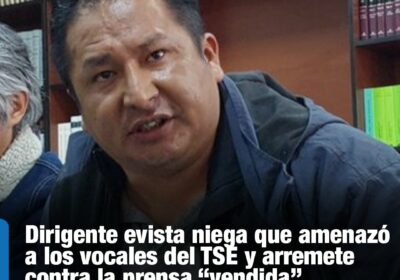 #GrupoFides | #ANF #Política El dirigente cuestionó que los vocales del TSE se hayan…