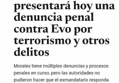Un nuevo proceso se suma a los trece que el Gobierno de Arce me…