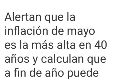 Los precios siguen subiendo. La inflación de mayo es la más alta en los…