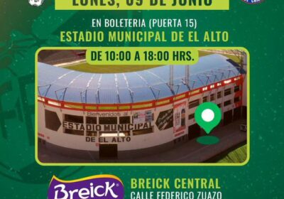 @FBF_BO anuncia venta física de entradas para el partido frente a Chile 🇨🇱 en…